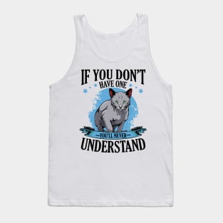 Russian Blue Cat Tank Top